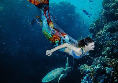 Meerjungfrauen Foto nach der Fantasy Bildbearbeitung
